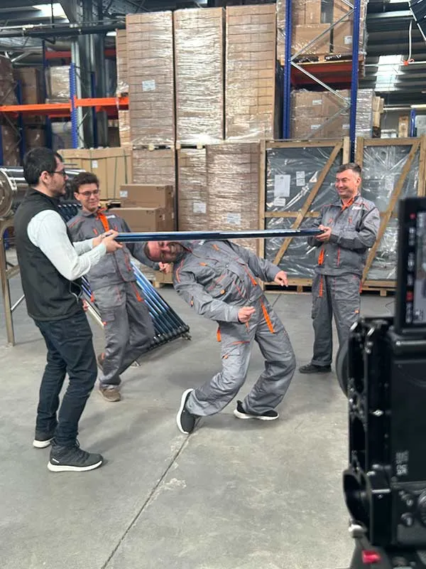 TikTok shoot at Ferroli warehouse
